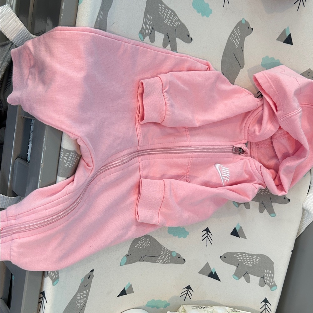 Nike Kids Light Pink Hoodie Jumpsuit
